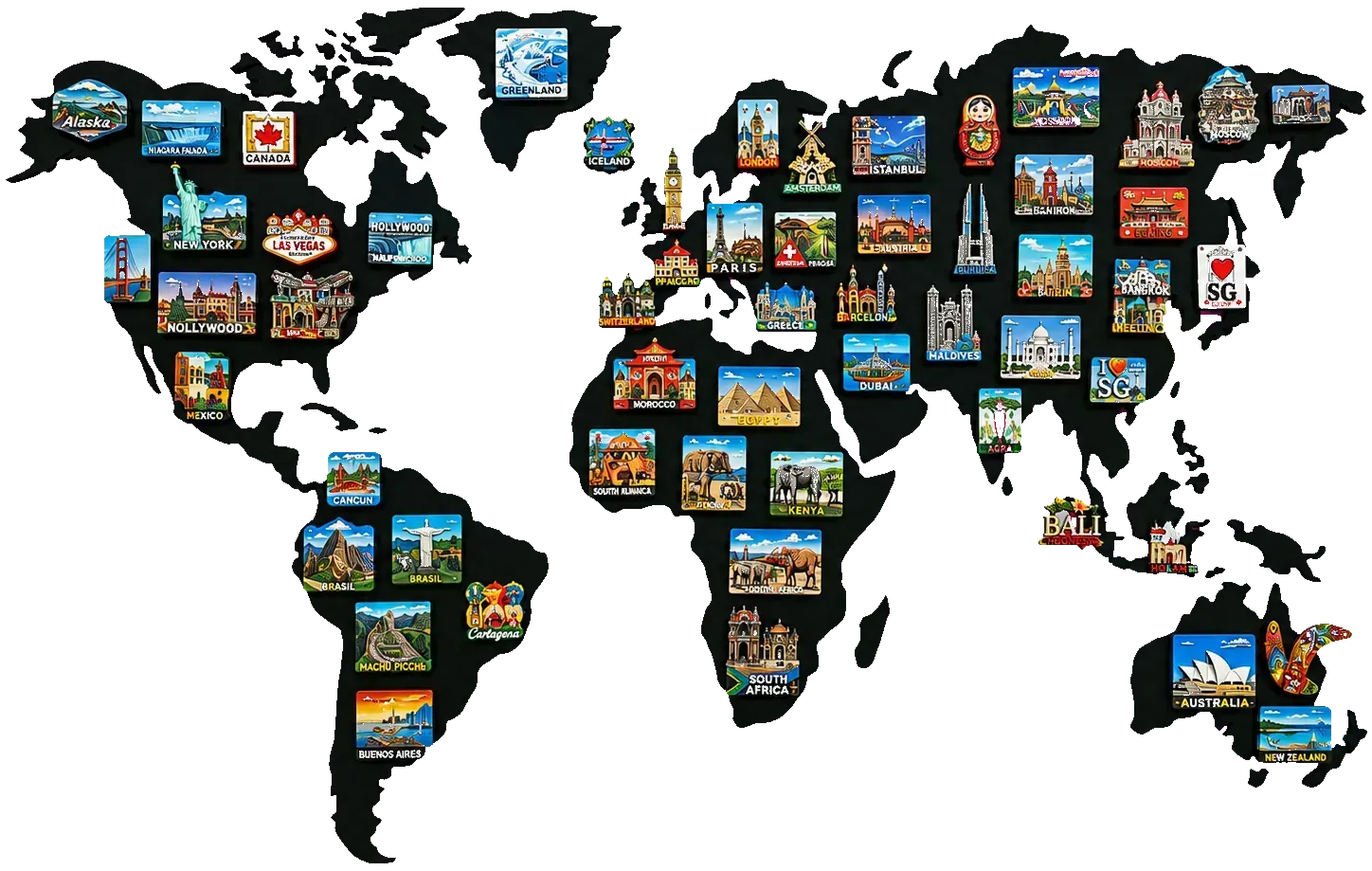 Mapa de destinos visitados